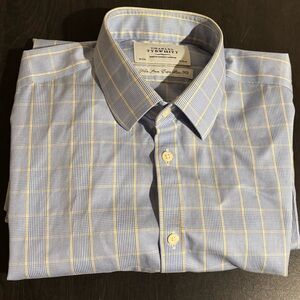 Charles Tyrwhitt Xtra Slim Fit The Prince of Wales OceanBlue Plaid French Cuff *
